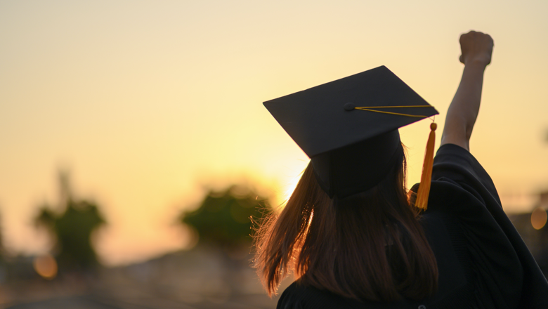 Graduate celebrating an academic milestone